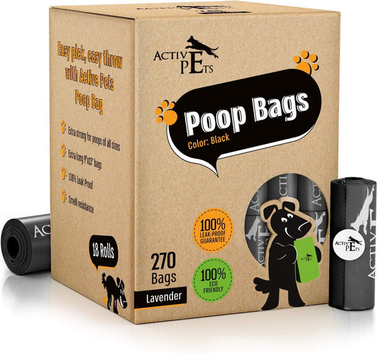 Extra Thick Lavender-Scented Dog Waste Bags - Leak-Proof & Easy-Tear for Eco-Friendly Poop Disposal